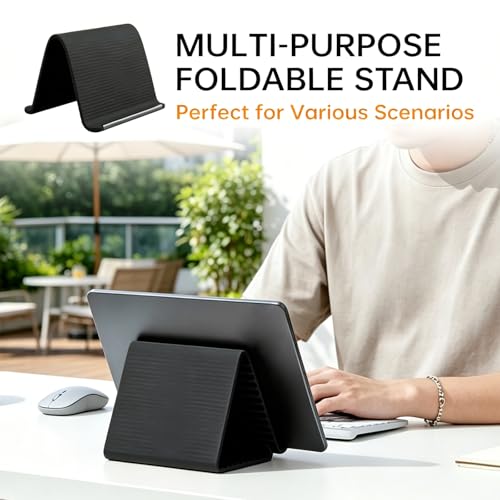 Anna's Portable Foldable Silicone Aluminum Phone Holder, 2026 New Flexible Silicone Aluminum Phone Holder, Folded into Any Shape, Universal Adjustable Anti-Slip Desktop Mount for Home Office Travel