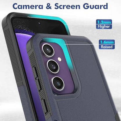 Dionsibei Designed for Samsung Galaxy A52 5G Case 2 in 1 Military Grade Drop Heavy Duty Rugged Shockproof Protective Cover Case for Galaxy A52 5G Phone Case (Blue) - color: Blue