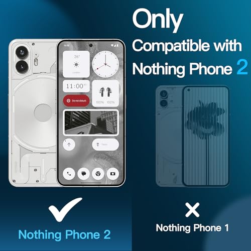 JETech Screen Protector for Nothing Phone 2, 3-Pack | HD Clear, 9H Tempered Glass Film, Anti-Scratch Glass - size: Nothing Phone 2