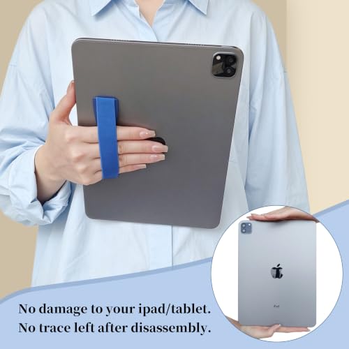 Hand Holder Strap for iPad, Tablet & Large Phone, Handle Grip（Blue） - size: 1 Pack-Blue