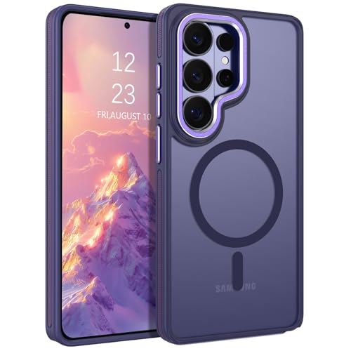 GUAGUA Magnetic for Samsung Galaxy S26 Ultra Case, [Compatible with MagSafe][Military Grade Shockproof] Slim Translucent Matte Phone Case for Galaxy S26 Ultra, Purple - color: Purple, size: for Samsung Galaxy S26 Ultra