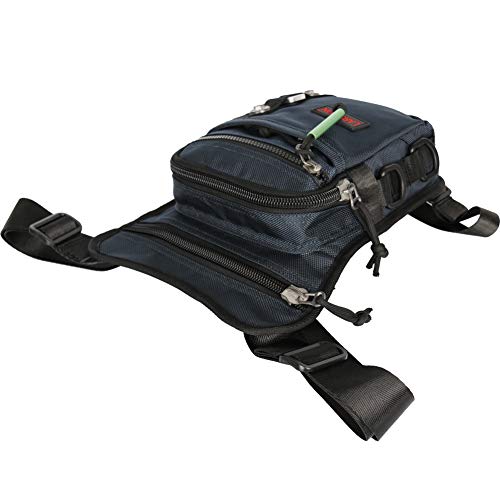 Thigh Pack, Larswon Leg Bag Thigh Pouch Bag Tactical Waist Bag Motorcycle Bag Waterproof - color: A- Blue