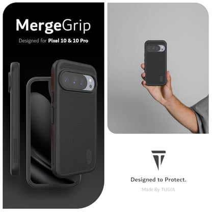 TUDIA for Google Pixel 10 / Pixel 10 Pro Case 2025, MergeGrip [Compatible with Magsafe & Pixelsnap] Cases – [Military Grade Drop Tested] Dual Layer Slim Shockproof Heavy Duty Protection - Black - color: Black, size: Pixelsnap 10 / 10 Pro
