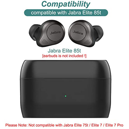 Kissmart Charging Case for Jabra Elite 85t Earbuds (Black)