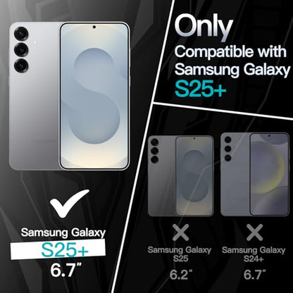 JETech Slim Case for Samsung Galaxy S25 Plus, Silver Shadow | Camera Lens Protection, Soft TPU Design, Matte Finish, Shockproof Protection - color: Silver Shadow, size: Galaxy S25 Plus