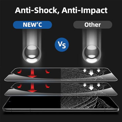NEW'C for Samsung Galaxy S23 Screen Protector Tempered Glass Bubble Free - size: S23 6.1 inches