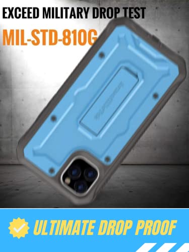 CaseBorne ArmadilloTek V Compatible with iPhone 13 Pro Max Case - [Up to 21 Feet Drop Proof] - Military Grade Heavy Duty with Built-in Screen Protector and Kickstand - Blue - color: Blue