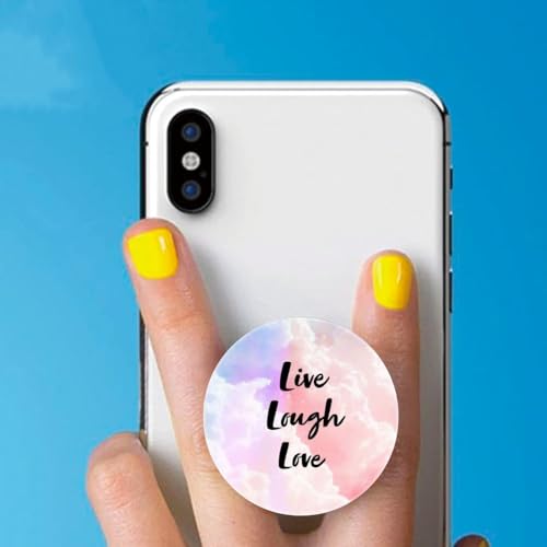 (6 Pack) Cell Phone Grip,Mobile Phone Finger Foldable Holder Stand for Smartphones and Tablets - Purple Pink Heart - color: Py005