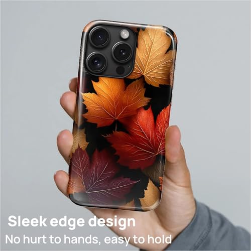 Magnetic Phone Case for iPhone 14 Pro,Compatible with MagSafe,Durable 2 Layers Full Covered Shockproof Protective Cover-Autumn Maple Leaves - color: Autumn Maple Leaves, size: iPhone 14 Pro