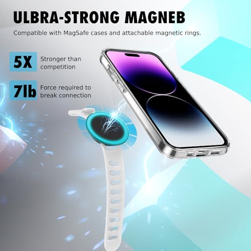 Stroller Phone Holder Magnetic Phone Mount for Home Fitness Bike - color: White
