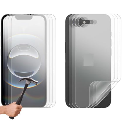 3 Set Tempered Glass Screen Protector Guard for Apple iPhone 17e Front and Back Soft Film Bulk