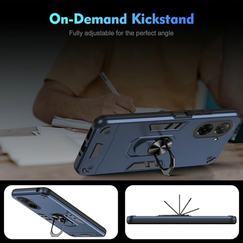 Compatible with Xiaomi Redmi A5 4G Case, Scratch Resistant Magnetism Kickstand for Poco C71 Phone Case Blue - color: HY-GZS-blue, size: Xiaomi Redmi A5 4G / POCO C71