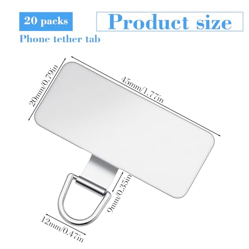 JJUNW 30 Pack Phone Tether Tab for Lanyard Strap, Cellphone Straps Tab