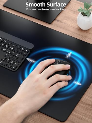 Wireless Charging Mouse Pad with Magnetic Phone Stand, 31.5"x15.8" Large - color: Black-Mag Stand-Adatper