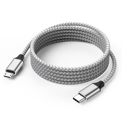 USB C to Micro USB Cable 10ft Braided Cord 3M for Charging Data Transmission - size: 10 Feet