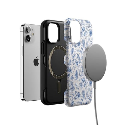Casely iPhone 12 Mini Case | Hop & Bloom | Bunny Toile | Bold Protective Design | Compatible with MagSafe - color: Hop & Bloom | Bunny Toile, size: Iphone 12 Mini
