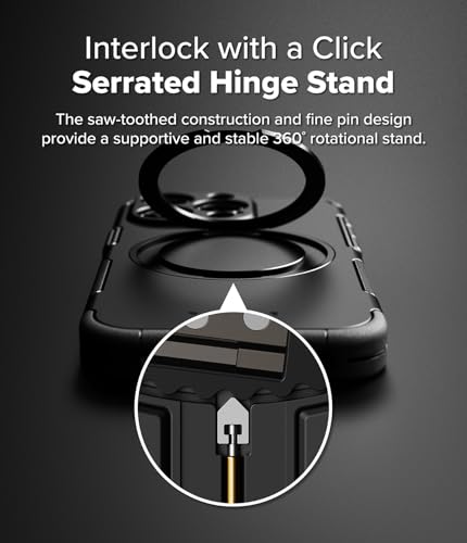 Ringke for iPhone 16 Pro Case [Alles Black] | Compatible with MagSafe, 360° Rotating Kickstand, Camera Control Capture Button Protection, Powerful Magnet - color: Black, size: iPhone 16 Pro