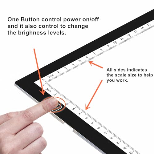 A2 Extra Large Tracing LED Light Pad for Diamond Art, Sketching, Painting - Adjustable Brightness, Sketching, Tracing - USB Powered DIY Diamond Art Light Box - No mesh No dot - size: A2 Premium
