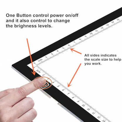A2 Extra Large Tracing LED Light Pad for Diamond Art, Sketching, Painting - Adjustable Brightness, Sketching, Tracing - USB Powered DIY Diamond Art Light Box - No mesh No dot - size: A2 Premium