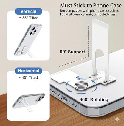 Phone Slim Stand Thin Kickstand for iPhone Phone Case White 1-Pack - color: White