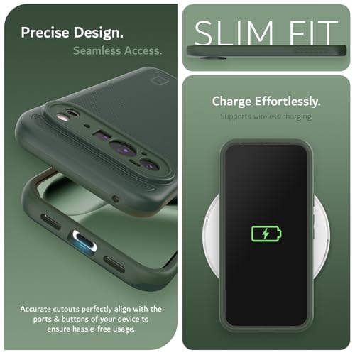 TUDIA MergeGrip [Compatible with Magsafe & Pixelsnap] for Google Pixel 10 Pro XL Case 2025, [Military Grade] Dual-Layer Shockproof Slim Non-Slip Heavy Duty Protective Phone Cases – Pine Green - color: Pine Green, size: Pixelsnap 10 Pro XL