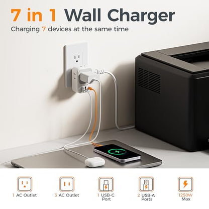 TESSAN USB C Charger Block 20W PD, Fast Charging Adapter Wall Plug - color: Grey, size: 1 USB-C (20W PD)