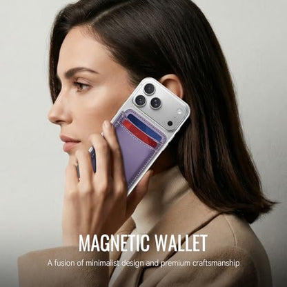 for Magsafe Wallet Magnetic RFID Blocking Card Holders, Purple - color: Purple