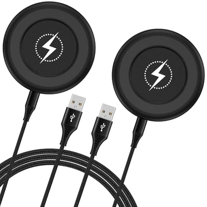 2Pack 15W Wireless Charger for Samsung S26 Wireless Charger Fast Charging Pad for Android Samsung Galaxy S26 Ultra/S25/S24/S23/S22/S21/Z Flip 7/Google Pixel 10 Pro/9a /9/8a/7a/8/7 Pro/iPhone 17/16/15