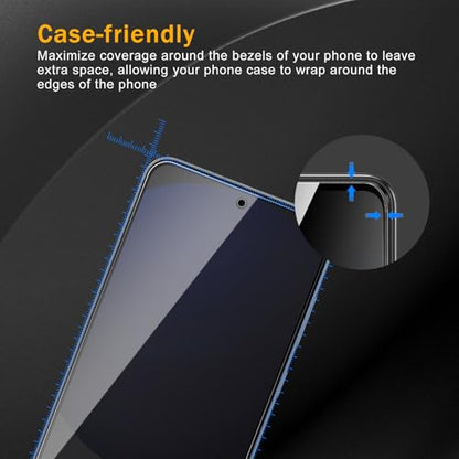3 Pack Privacy Screen Protector for Samsung Galaxy S24 FE, Anti Spy Tempered Glass 9H Hardness, Black Protector Anti Spy, Bubble Free, Anti-Scratch - size: Galaxy S24 FE FK3