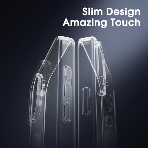 Compatible with iPhone 16 Case Clear, [Not Yellowing] [Drop Protection], Slim Clear iPhone Case for Apple iPhone 16 6.1inch with Shockproof Bumper - size: iPhone 16 6.1''