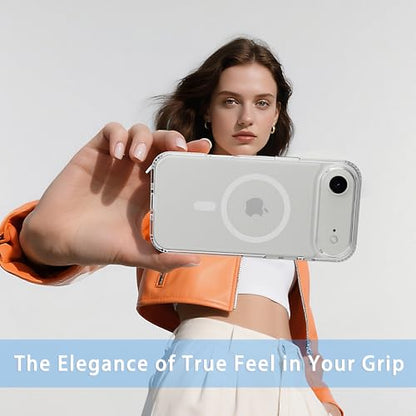 Classic Hybrid Magnetic iPhone 17 air Case Phone Case Cover, Screen Protectors X1, Compatible with Magsafe, Anti Yellowing,Slim,Shockproof, Protective (Transparent Crystal, iPhone 17 air) - color: Transparent Crystal, size: iPhone 17 Air