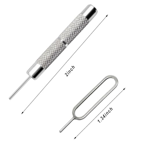 4 Pcs SIM Card Removal Opening Tool Tray Eject Pins Needle Opener Ejector Compatible with All iPhone Apple iPad HTC Samsung Galaxy Cell Phone Smartphone Watchchain Link Remover (Style A) - size: A