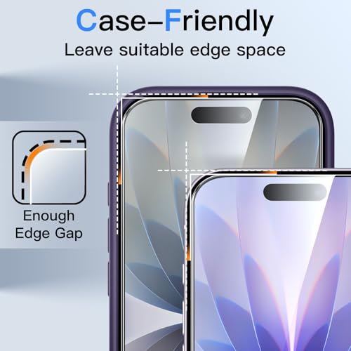 JETech 360° Privacy Screen Protector for iPhone 17, 2-Pack - size: iPhone 17