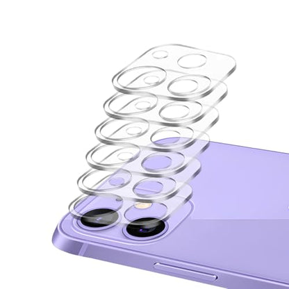 6 Pack Camera Lens Protector for iPhone 11 & iPhone 12 Mini, Ultra HD, Tempered Glass, 9H Hardness, Anti-Scratch, Case Friendly, Easy to Install [No Affect on Night Shots]