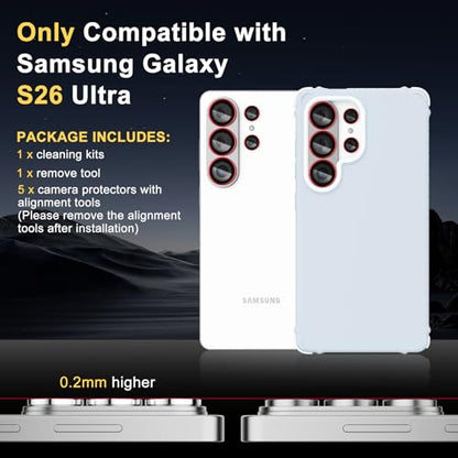 Camera Lens Protector for Samsung Galaxy S26 Ultra, Red - color: Red