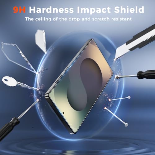 Fotbor [3+3 Pack Anti Blue Light Screen Protector for Samsung Galaxy S25 Ultra with 3 Pack Camera Lens Protector, [Alignment Frame] 9H Hardness, Easy Install, Ultrasonic Fingerprint Compatible - size: Samsung Galaxy S25 Ultra - 6.9 inch