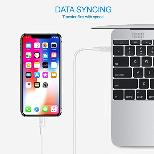 MaGeek USB C to Lightning Cable 6ft, [Apple MFi Certified] [2-Pack] PD Charger Compatible with iPhone 14/13/12/11/X/8, iPad Air/Air Pods, Supports Power Delivery - color: 2pcs_6ft_White