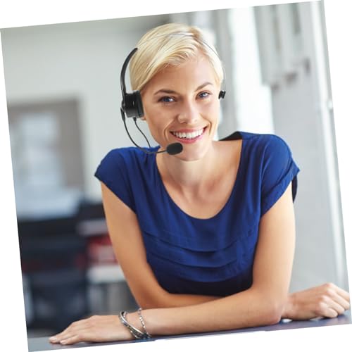 Mikikit Single Ear Headset with Microphone Comfortable Wired Business Headset for Calls Noise Reduction Technology for Gaming and Professional Use Durable Design