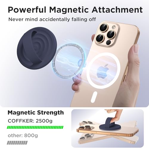 Magnetic Phone Grip for MagSafe, Silicone Ring Grip, Midnight Blue - color: Midnight Blue
