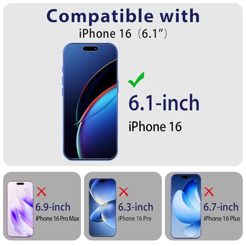 360 Degree Privacy Screen Protector for iPhone 16 6.1-Inch - size: iPhone 16