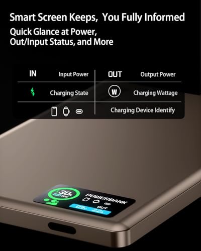 [2-Pack] Magnetic Portable Charger,0.3" Ultra Slim Mag-Safe Power Bank | 5000mAh Power Bank Travel Essential,USB-C 20W PD Fast Charging Battery Pack for iPhone 17/16/15/14,Apple Watch&AirPods - color: Glacier Gray+Desert Gold