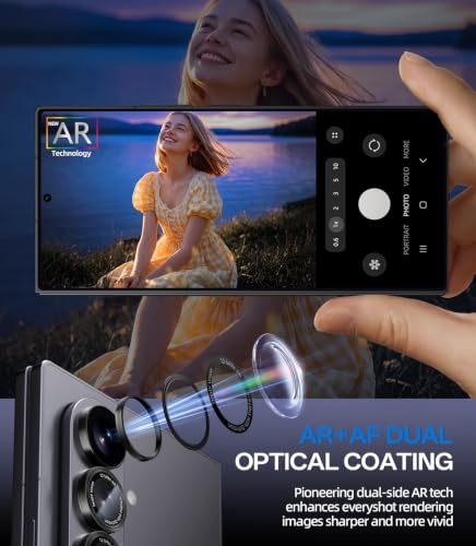 HelloDeere for Samsung Galaxy Z Fold 8 Ultra Camera Lens Protector, Military-Grade 9H+ Tempered Glass AR Optical Tech HD Anti-Glare Anti-Scratch Metal Individual Ring Easy Install Case Friendly, Black - color: Z Fold 8 Ultra/Z Fold 7 (Black)