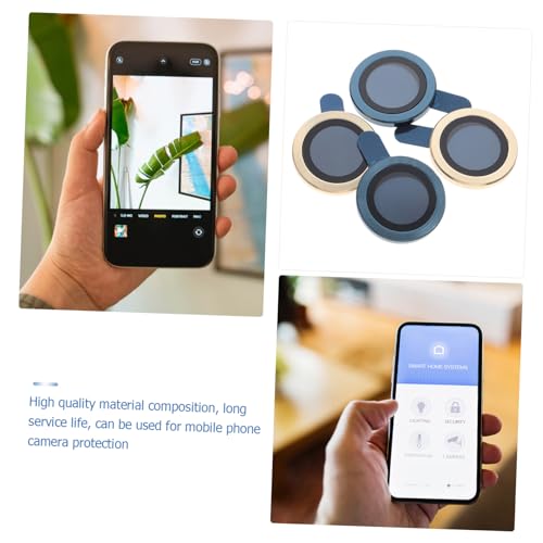 POPETPOP 4pcs Cell Phone Lens Protector Film for Scratch Resistant Easy to Clean Options Camera Lens Covers for Mobile Phone Accessories