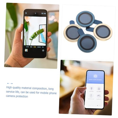 POPETPOP 4pcs Cell Phone Lens Protector Film for Scratch Resistant Easy to Clean Options Camera Lens Covers for Mobile Phone Accessories