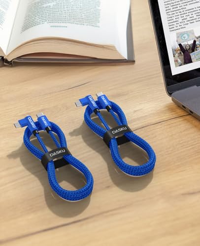 USB C Cable Fast Charging 60W, 2Pack 6FT Right Angle USB C Cable Nylon - color: Blue, size: 6FT, style: USB C to USB C