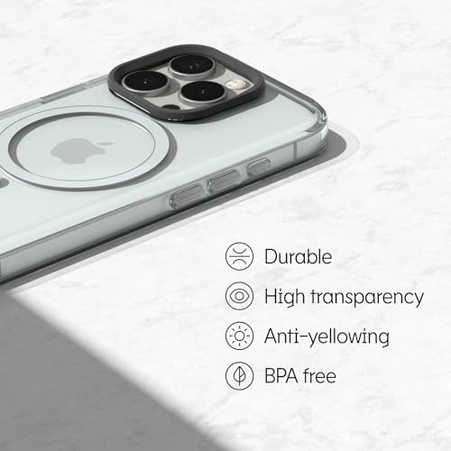 RHINOSHIELD Clear MagSafe Compatible Case for iPhone 16 | Strong Magnetic, Anti-Yellowing, Transparent, High Clarity, Shockproof, Military Grade Drop Protection - color: Vibrant Garden of RhinoShield, size: iPhone 16 - Camera Control Button