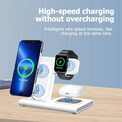 Charging Stand for Phone 16 15 14 13 12 11 Watch 10 9 8 7 6 5 4 3 2 and Earphone 4 3 2 Multiple Device Charging - color: white
