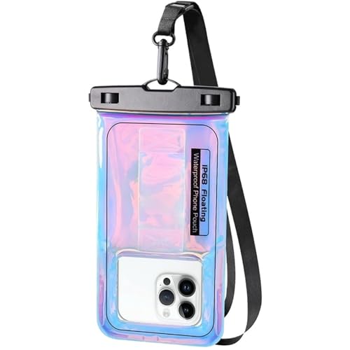 Dry Bags IP68 Waterproof Phone Pouch with Fluorescent Design, Screen Touchable, for Swimming, Hiking & Boatin
