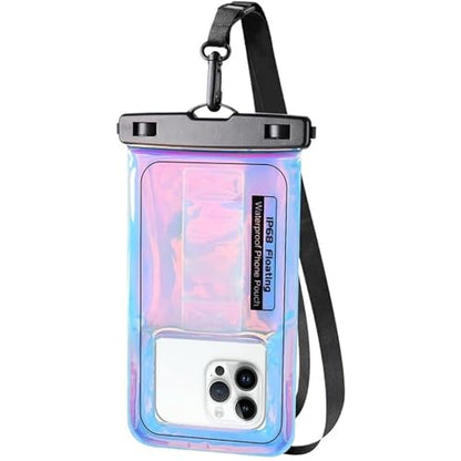 Dry Bags IP68 Waterproof Phone Pouch with Fluorescent Design, Screen Touchable, for Swimming, Hiking & Boatin