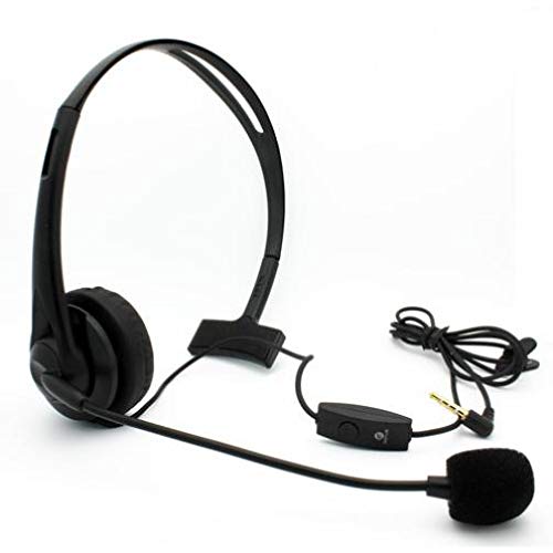 Wired Mono Headphone Earphone w Mic Headset 3.5mm for Moto G Stylus, Single Earbud Hands-Free Microphone Over-The-Head Compatible with Motorola Moto G Stylus